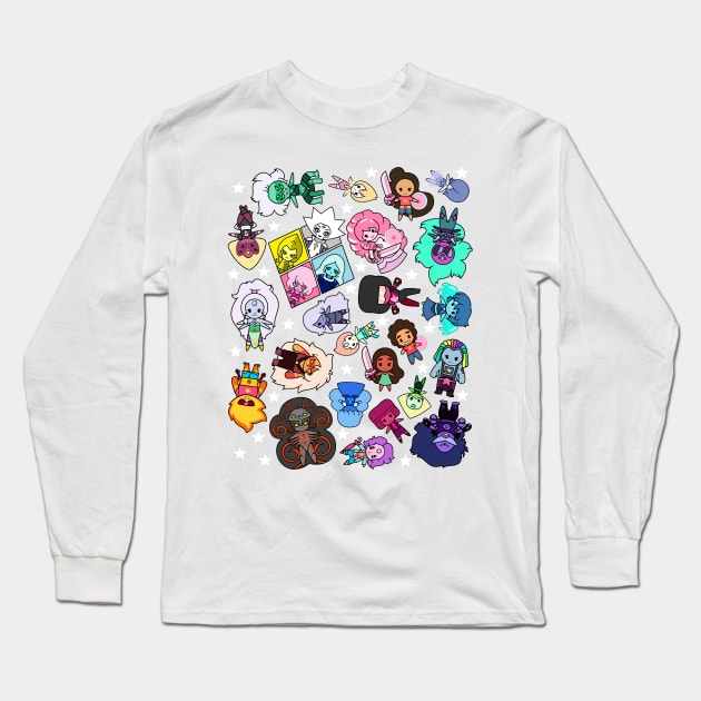 CRYSTAL GEMS Long Sleeve T-Shirt by wss3